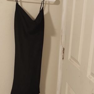 Rue21 Black Scoop Neck Silky Mini Dress